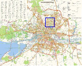 mapa de Kaliningrado