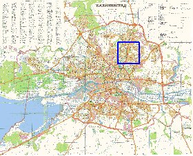 mapa de Kaliningrado