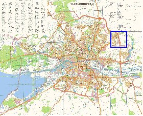 mapa de Kaliningrado