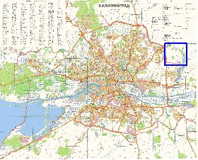 mapa de Kaliningrado