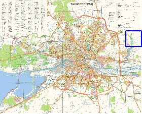 mapa de Kaliningrado