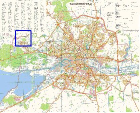 mapa de Kaliningrado