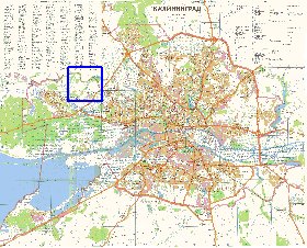 mapa de Kaliningrado