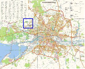 mapa de Kaliningrado