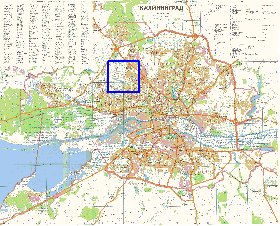 mapa de Kaliningrado