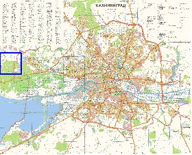 mapa de Kaliningrado