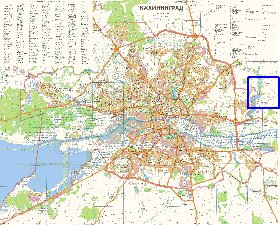 mapa de Kaliningrado