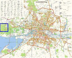 mapa de Kaliningrado