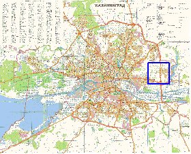 mapa de Kaliningrado