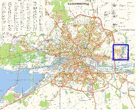 mapa de Kaliningrado