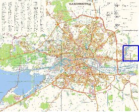 mapa de Kaliningrado