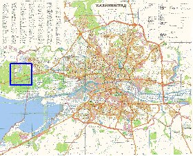 mapa de Kaliningrado