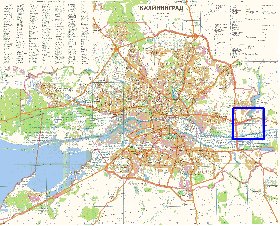 mapa de Kaliningrado