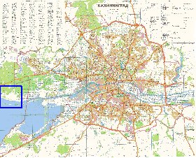 mapa de Kaliningrado