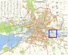 mapa de Kaliningrado