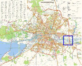 mapa de Kaliningrado