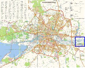 mapa de Kaliningrado