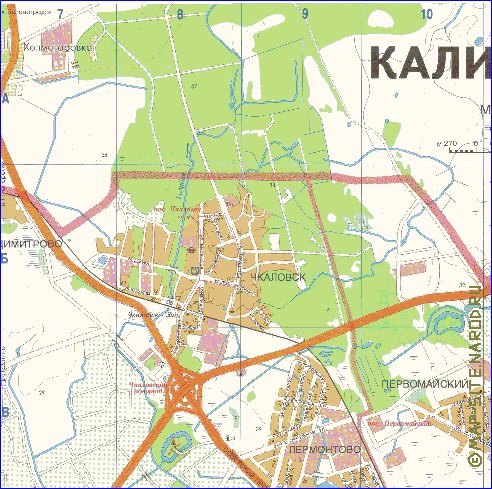 mapa de Kaliningrado