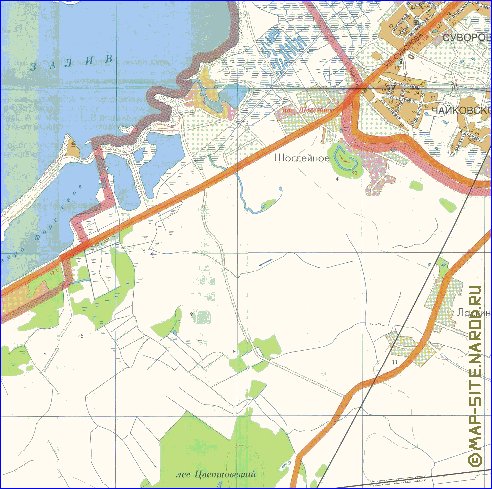 mapa de Kaliningrado