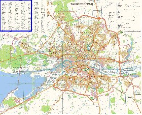 mapa de Kaliningrado