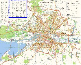 mapa de Kaliningrado