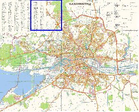 mapa de Kaliningrado