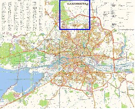 mapa de Kaliningrado