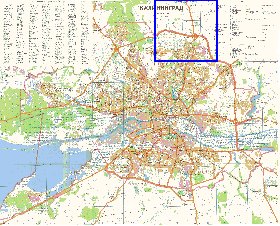 mapa de Kaliningrado