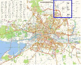 mapa de Kaliningrado