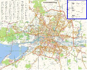 mapa de Kaliningrado