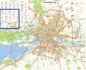 mapa de Kaliningrado