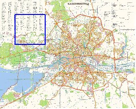 mapa de Kaliningrado