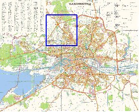 mapa de Kaliningrado