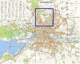 mapa de Kaliningrado