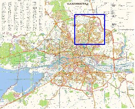 mapa de Kaliningrado