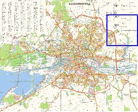 mapa de Kaliningrado