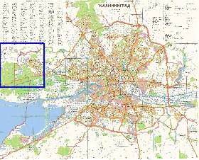 mapa de Kaliningrado