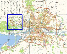 mapa de Kaliningrado