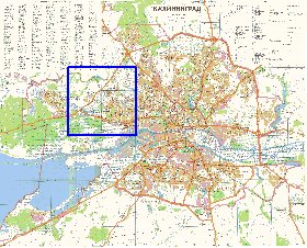 mapa de Kaliningrado