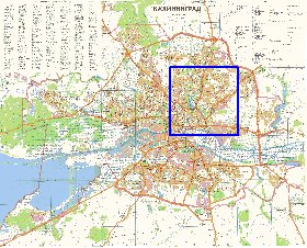 mapa de Kaliningrado