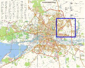 mapa de Kaliningrado