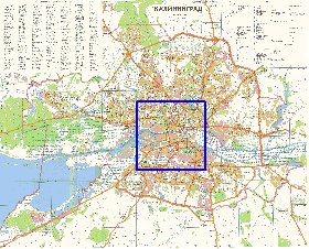 mapa de Kaliningrado