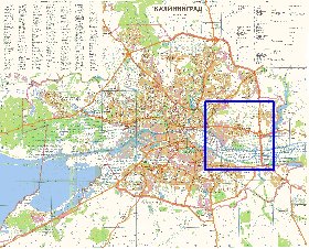 mapa de Kaliningrado