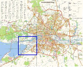 mapa de Kaliningrado