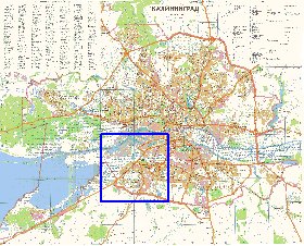 mapa de Kaliningrado