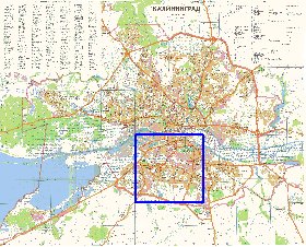 mapa de Kaliningrado