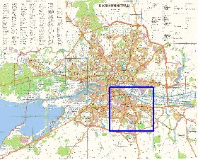 mapa de Kaliningrado