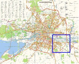 mapa de Kaliningrado