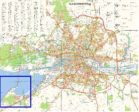 mapa de Kaliningrado