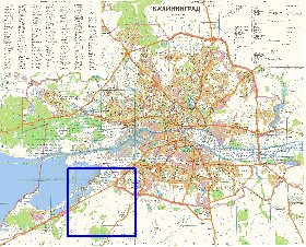 mapa de Kaliningrado